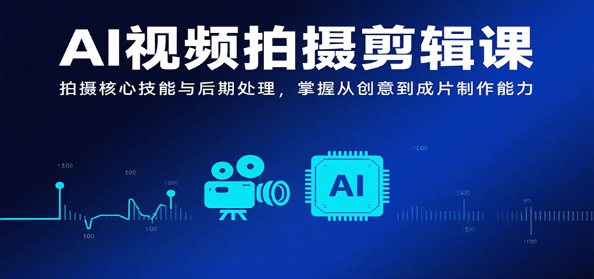 AI视频拍摄剪辑课，拍摄核心技能与后期处理，掌握从创意到成片制作能力-领学通