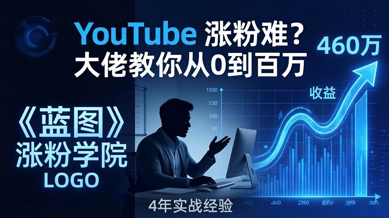 (17836期)YouTube 涨粉难?《蓝图涨粉学院》:4 年赚 460 万的大佬教策略,从0到百万有路径!-领学通