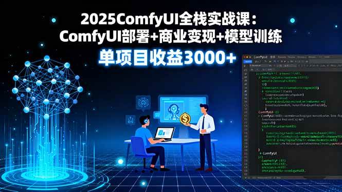 （16013期）2025ComfyUI全栈实战课：ComfyUI部署+商业变现+模型训练，单项目收益3000+-领学通