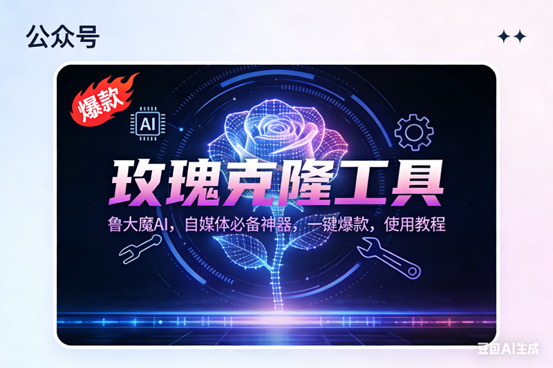 (16881期)玫瑰克隆神器,鲁大魔ai,自媒体必备,一键爆款工具,详细教程-领学通