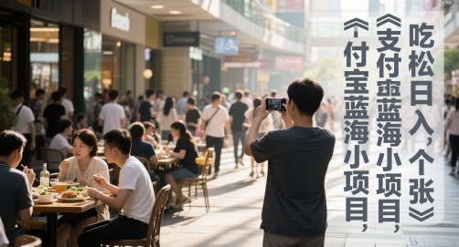 支付宝蓝海小项目，吃饭逛街拍个照，轻松日入1张-领学通
