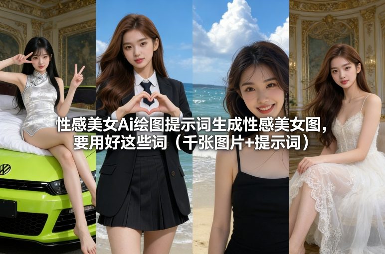性感美女Ai绘图提示词生成性感美女图，要用好这些词（千张图片+提示词）-领学通