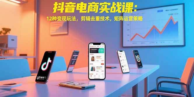（15478期）抖音电商实战课：12种变现玩法，剪辑去重技术，矩阵运营策略-领学通