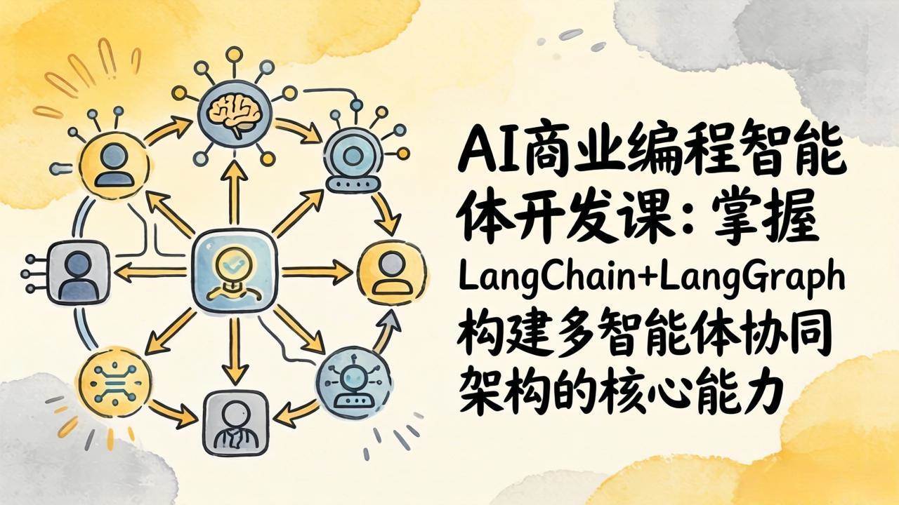 （17608期）AI商业编程智能体开发课：掌握LangChain+LangGraph构建多智能体协同架构的核心能力-领学通