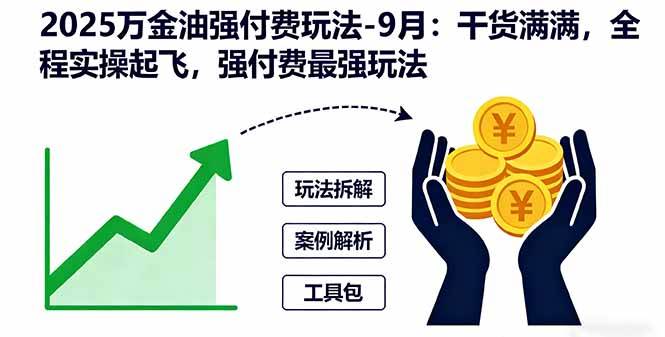 (16202期)2025万金油强付费玩法-9月:干货满满,全程实操起飞,强付费最强玩法-领学通