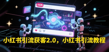 小红书引流获客2.0，小红书引流教程-领学通