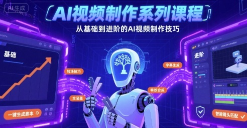AI视频制作系列课程，从基础到进阶的AI视频制作技巧全涵盖-领学通