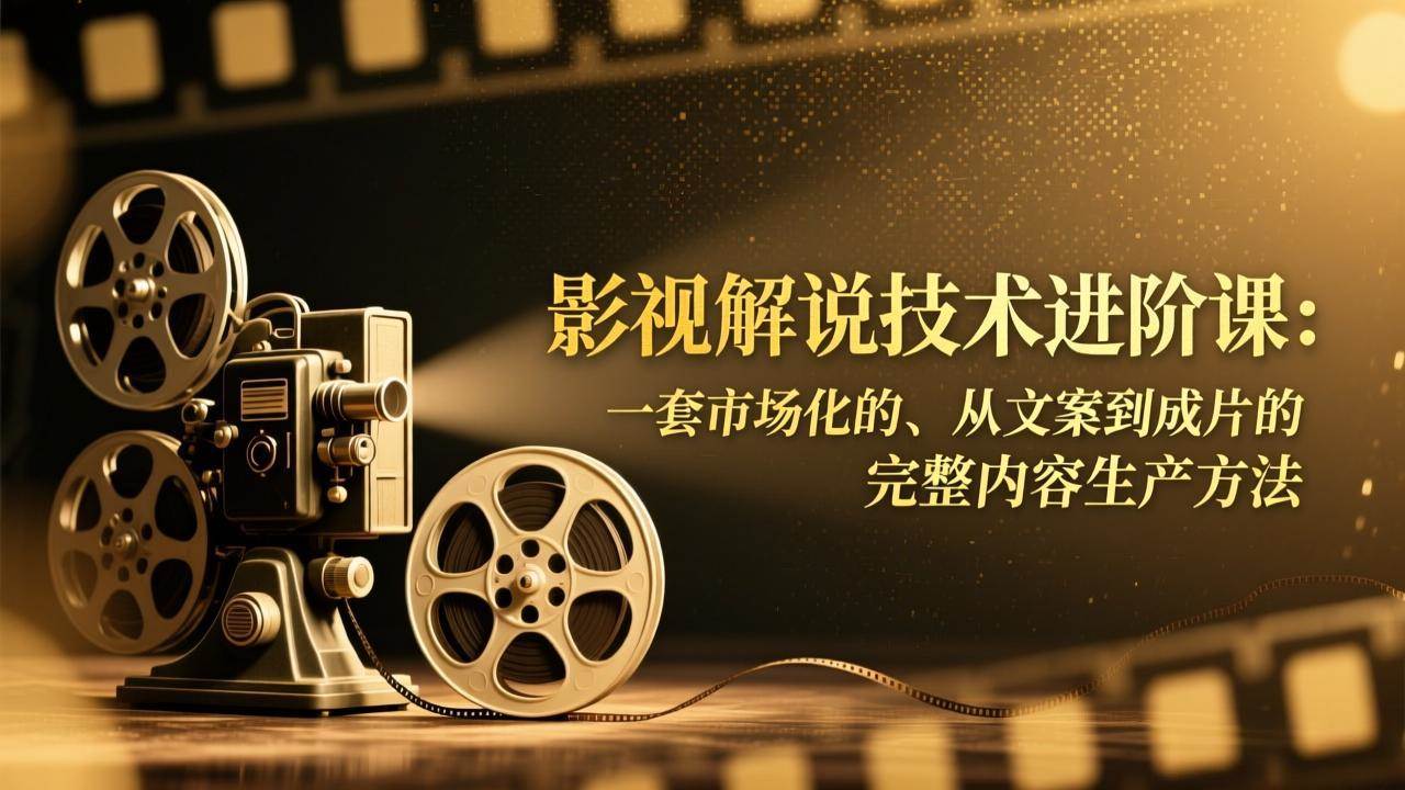 （17185期）影视解说技术进阶课：一套市场化的、从文案到成片的完整内容生产方法-领学通