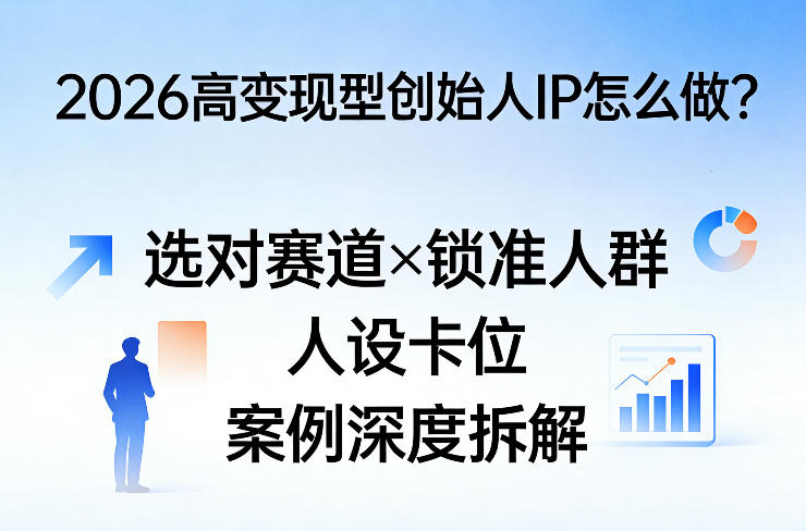 2026高变现型创始人IP怎么做？选对赛道×锁准人群×人设卡位×案例深度拆解-领学通