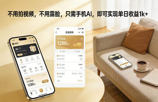 不用拍视频,不用露脸,只需手机AI,即可实现单日收益1k+【揭秘】-领学通