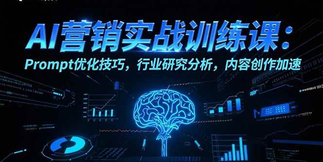 （15465期）AI营销实战训练课：Prompt优化技巧，行业研究分析，内容创作加速-领学通