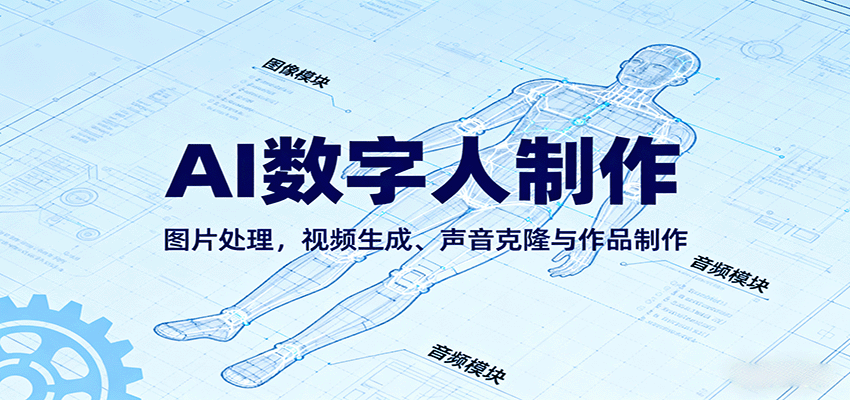 AI永生数字人制作教程：图片处理，视频生成、声音克隆与作品制作-领学通
