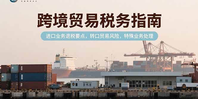 （15381期）跨境贸易税务指南，进口业务退税要点，转口贸易风险，特殊业务处理-领学通