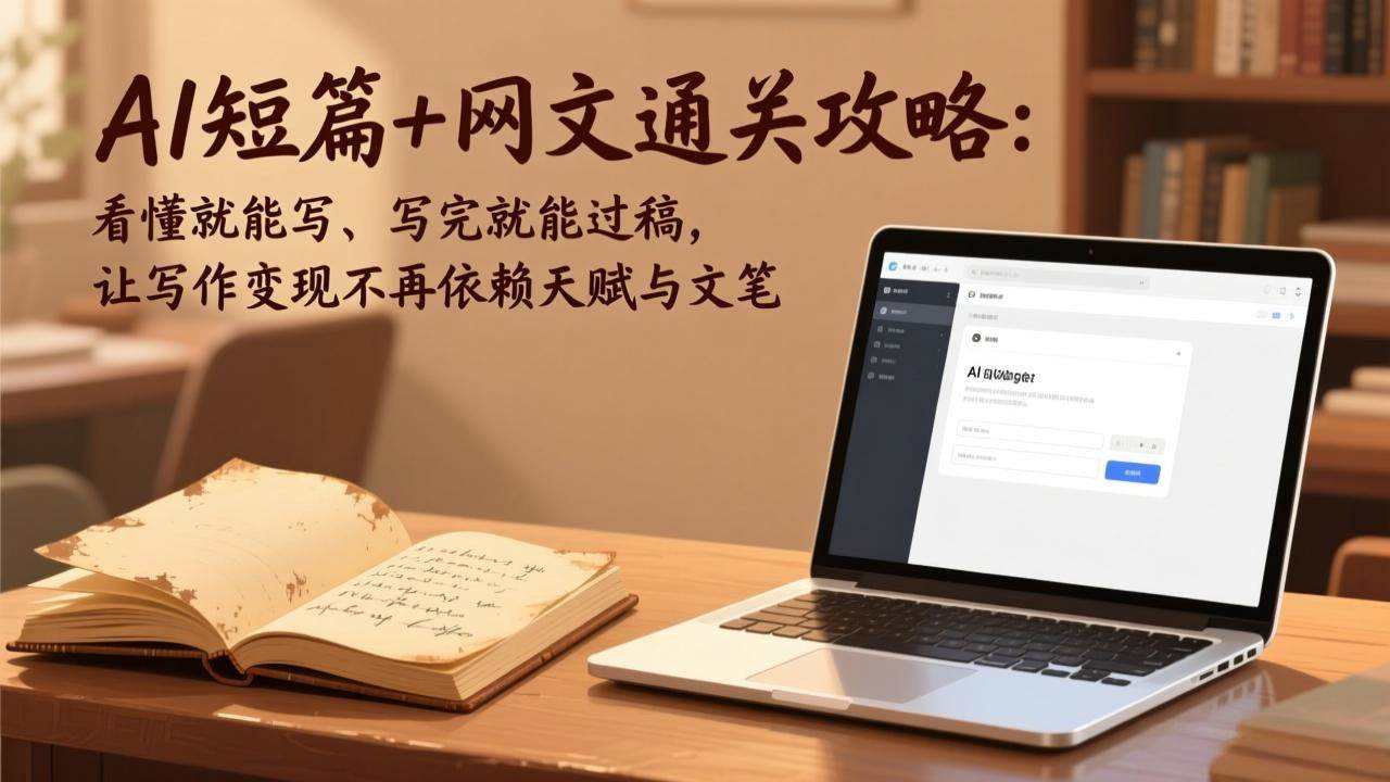(17515期)AI短篇+网文通关攻略:看懂就能写、写完就能过稿,让写作变现不再依赖天赋与文笔-领学通