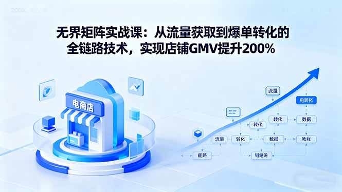 (16104期)无界矩阵实战课:从流量获取到爆单转化的全链路技术,实现店铺GMV提升200%-领学通
