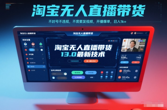 淘宝无人直播带货13.0最新技术,不封号不违规,不需要发视频,开播爆单,日入1k+【揭秘】-领学通