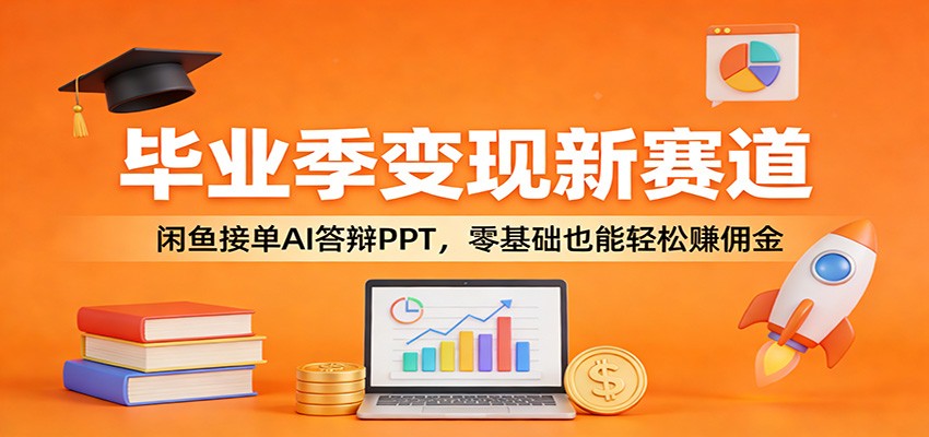 毕业季变现新赛道:闲鱼接单AI答辩PPT,零基础也能轻松赚佣金-领学通