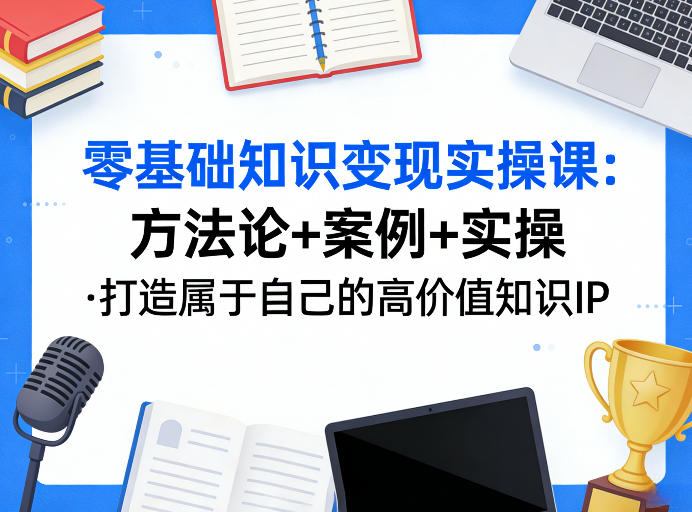零基础知识变现实操课,方法论+案例+实操,打造属于自己的高价值知识IP-领学通