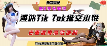 海外tiktok小说推文暴力项目，高停留率，高转化率，上手后一天搞顿饭钱不是问题-领学通