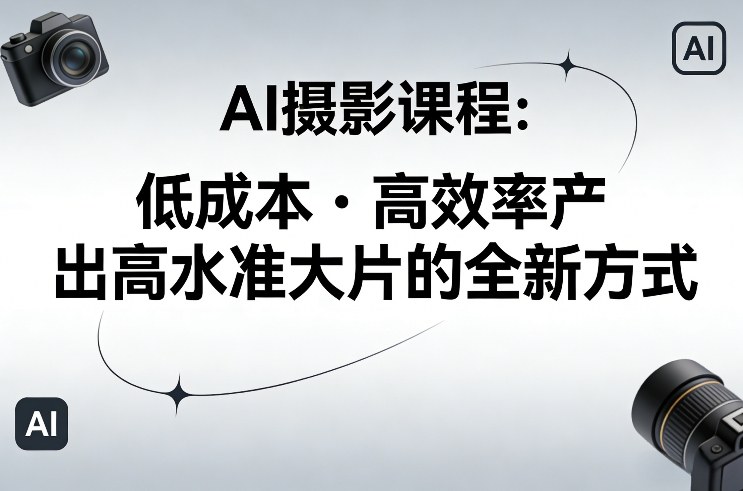 AI摄影课程,低成本高效率产出高水准大片的全新方式-领学通