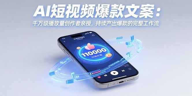 （15569期）AI短视频爆款文案：千万级播放量创作者亲授，持续产出爆款的完整工作流-领学通