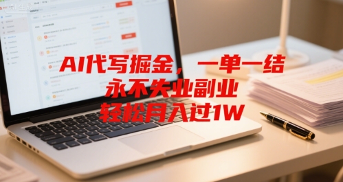 AI代写掘金，一单一结，永不失业副业，轻松月入过1W-领学通