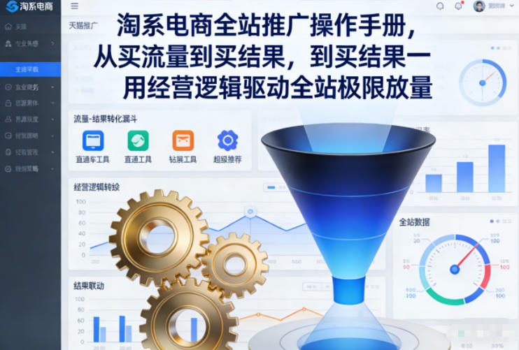 淘系电商全站推广操作手册,从买流量到买结果一用经营逻辑驱动全站极限放量-领学通