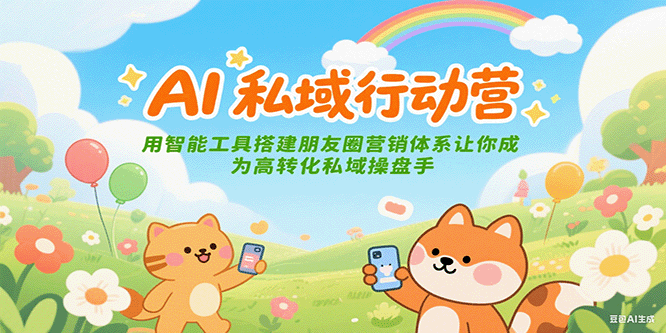 AI私域行动营：用智能工具搭建朋友圈营销体系让你成为高转化私域操盘手-领学通