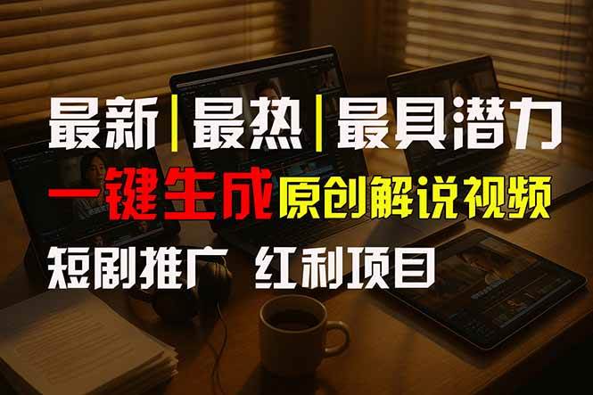 （15658期）短剧推广新思路，AI一键生成原创解说视频，10分钟产出100条，30天赚了5.5w-领学通