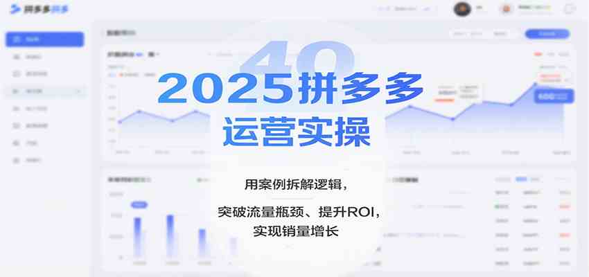 2025拼多多运营实操，用案例拆解逻辑，突破流量瓶颈、提升ROI，实现销量增长（更新）-领学通