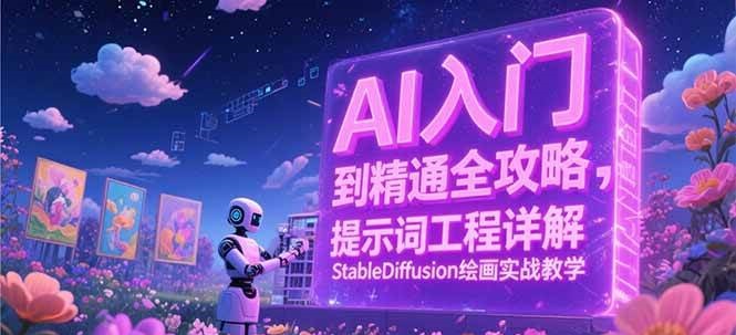 AI入门到精通全攻略，提示词工程详解，StableDiffusion绘画实战教学-领学通