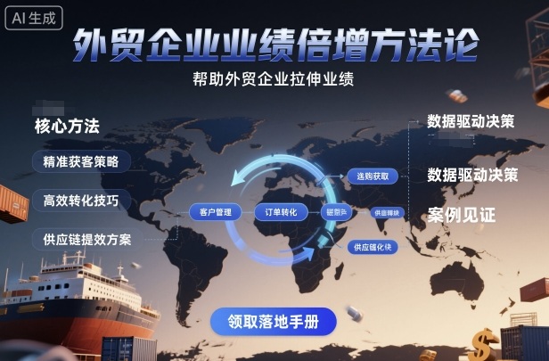 外贸企业业绩倍增方法论,帮助外贸企业拉伸业绩-领学通