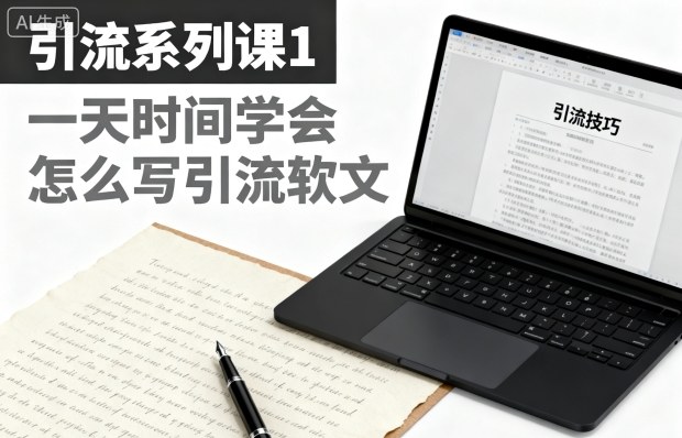 引流系列课1,一天时间学会怎么写引流软文-领学通