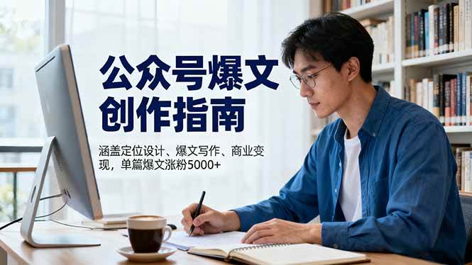 (16380期)公众号爆文创作指南,涵盖定位设计+爆文写作+商业变现,单篇爆文涨粉5000+-领学通