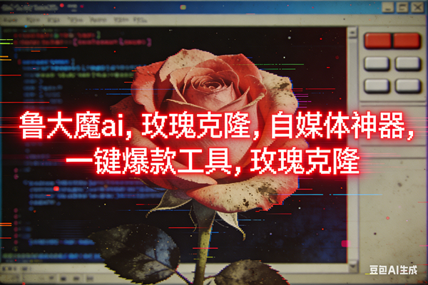 (16971期)ai鲁大魔,自媒体必备的软件,玫瑰克隆神器,一键爆款,详细教程-领学通
