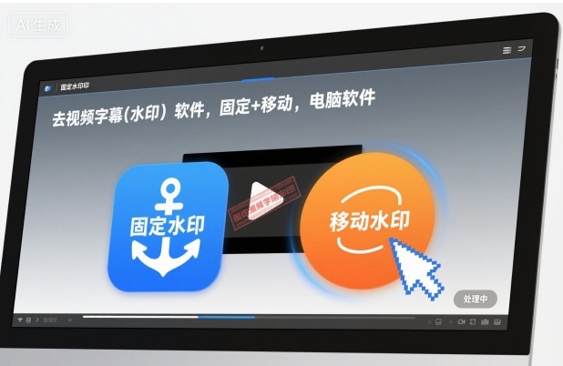 去视频字幕(水印)软件,固定+移动,电脑软件-领学通