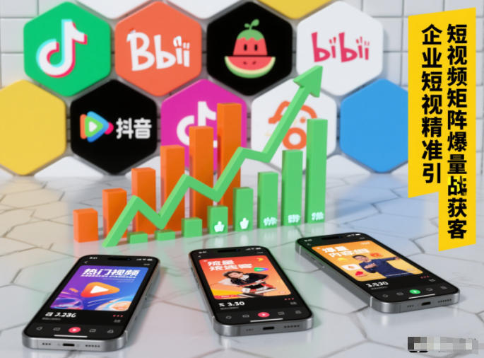 企业短视频精准引流矩阵获客，短视频矩阵爆量战法-领学通