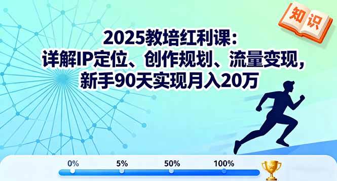 （16178期）2025教培红利课：详解IP定位、创作规划、流量变现，新手90天实现月入20万-领学通