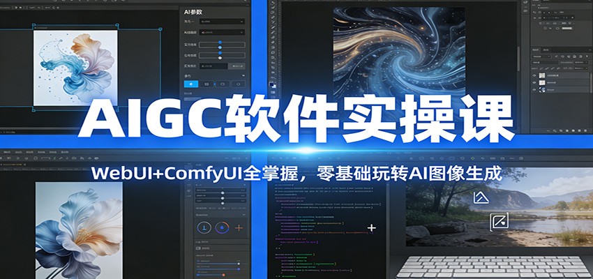 AIGC软件实操课：WebUI+ComfyUI全掌握，零基础玩转AI图像生成-领学通
