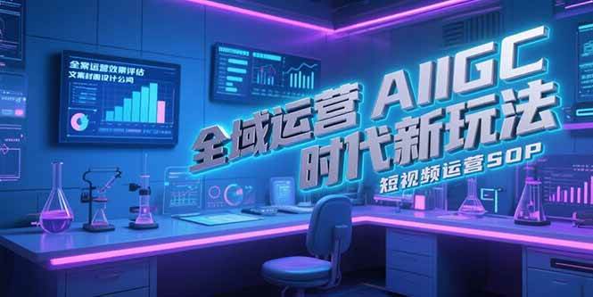 （15327期）全域运营AIGC时代新玩法，文案封面设计公式，短视频运营SOP-领学通