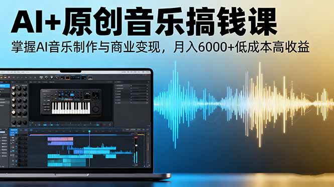(16324期)AI+原创音乐搞钱课:掌握AI音乐制作与商业变现,月入6000+低成本高收益-领学通