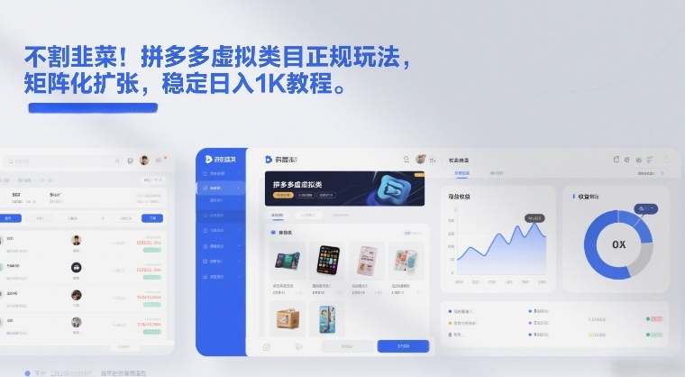 不割韭菜！拼多多虚拟类目正规玩法，矩阵化扩张，稳定日入1K教程【揭秘】-领学通