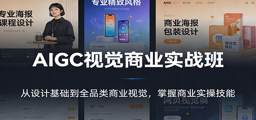 AIGC视觉商业实战班:从设计基础到全品类商业视觉,掌握商业实操技能-领学通