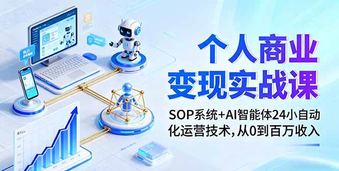 (16111期)个人商业变现实战课:SOP系统+AI智能体24小自动化运营技术,从0到百万收入-领学通
