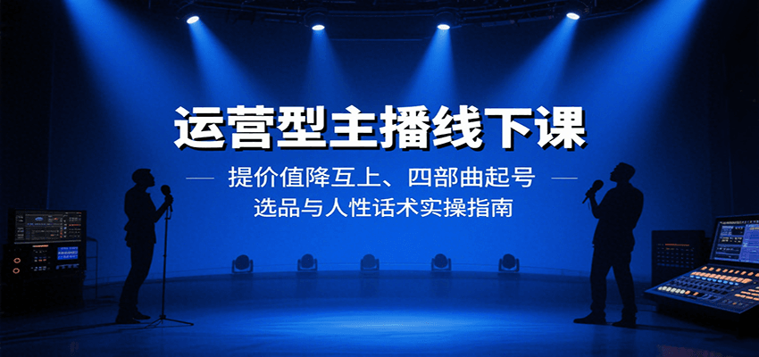 运营型主播线下课：提价值降互上、四部曲起号、选品与人性话术实操指南-领学通