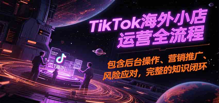 TikTok海外小店运营全流程，包含后台操作、营销推广、风险应对，完整的知识闭环-领学通
