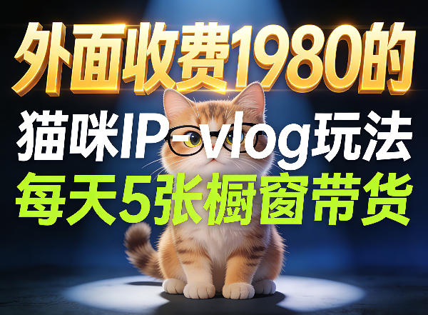 宠物赛道猫咪IP-vlog玩法，26条视频涨粉29W，每天5张橱窗带货拆解-领学通