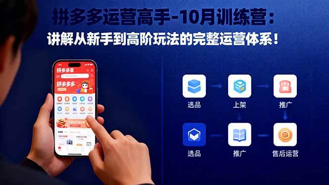 (16448期)拼多多运营高手-10月训练营:讲解从新手到高阶玩法的完整运营体系!-领学通