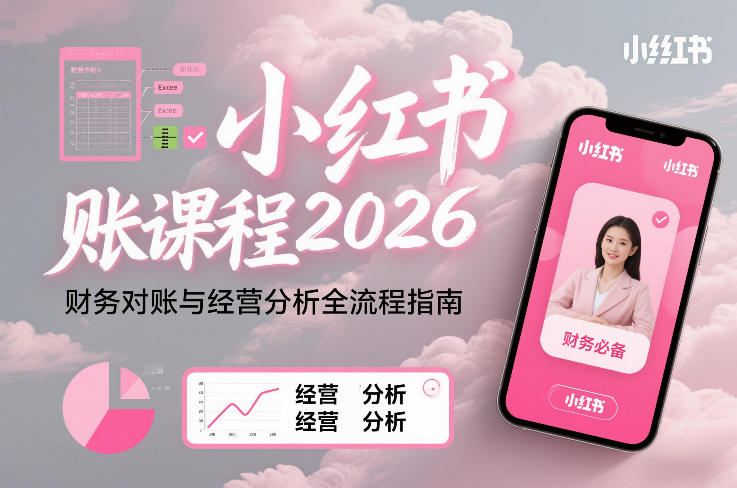 小红书对账课程2026，财务对账与经营分析全流程指南-领学通