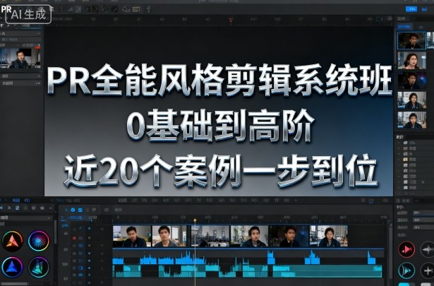 PR全能风格剪辑系统班,0基础到高阶,近20个案例一步到位-领学通